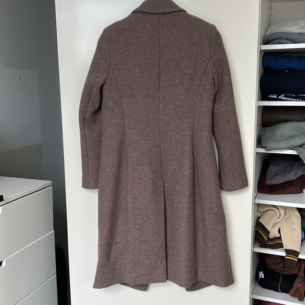 Intermix private label wool coat mauve taupe small - Picture 5 of 6